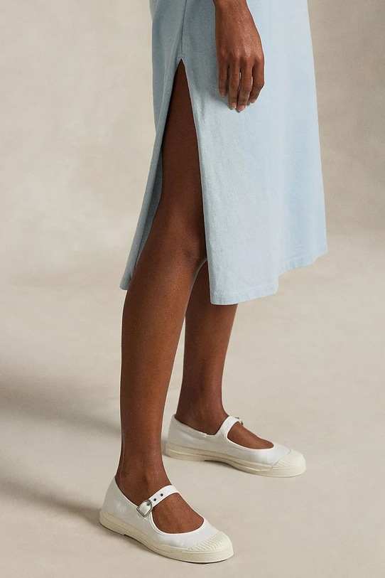 Pamučna haljina Polo Ralph Lauren plava 211971066