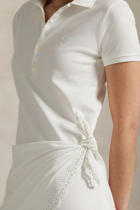 Polo Ralph Lauren sukienka bawełniana biały 211978554