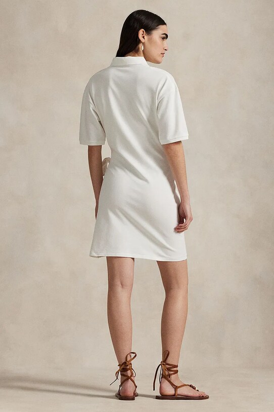 Polo Ralph Lauren sukienka bawełniana 211A88516 biały SS25