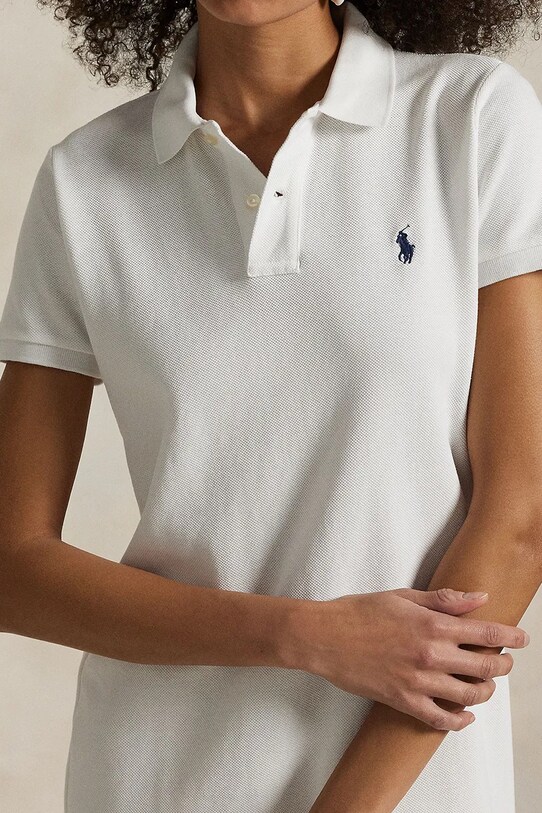 Îmbrăcăminte Polo Ralph Lauren rochie din bumbac 211968291 alb