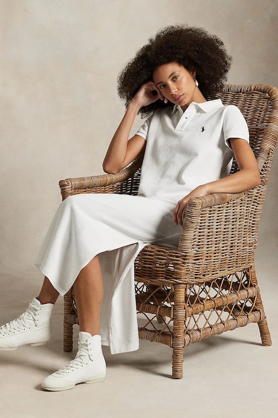 Bavlnené šaty Polo Ralph Lauren biela 211968291