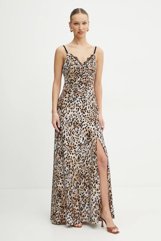 Рокля Guess ADLE животински кафяв W5GK10.WF1T2