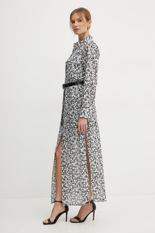 Хлопковое платье MICHAEL Michael Kors узор чёрный MS582UXH7F