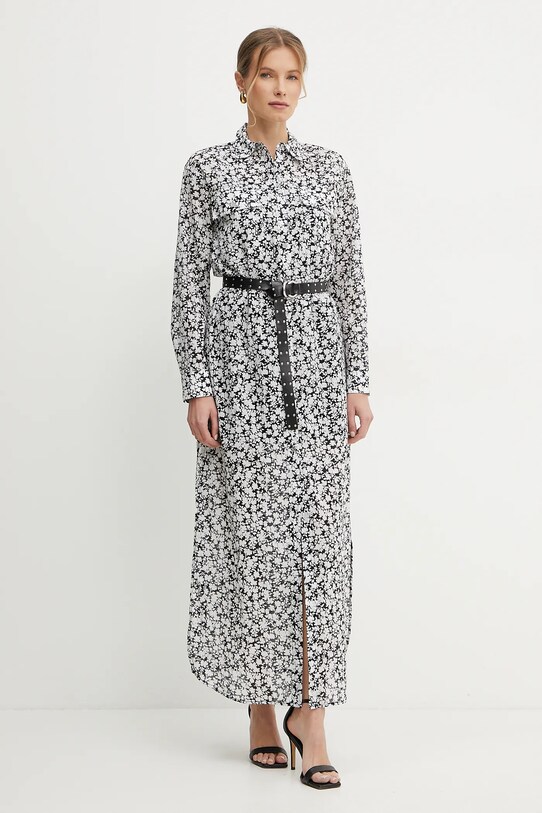 Хлопковое платье MICHAEL Michael Kors MS582UXH7F чёрный SS25