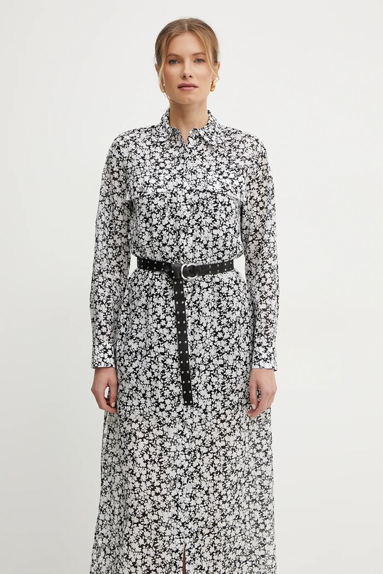 Хлопковое платье MICHAEL Michael Kors чёрный MS582UXH7F