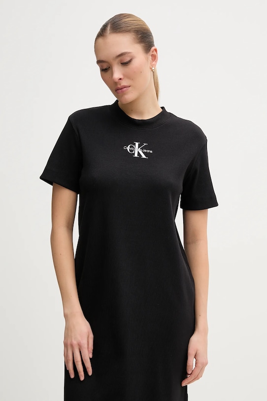 Calvin Klein Jeans rochie J20J225543 negru SS25