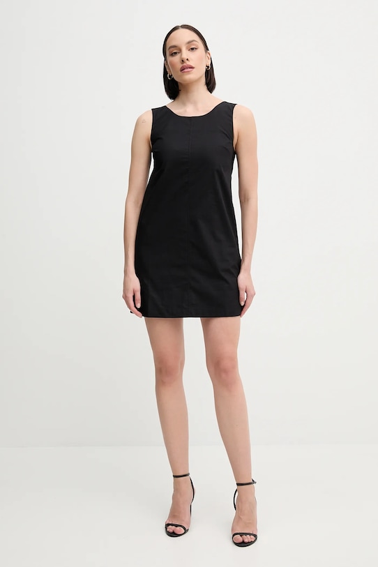 Bavlněné šaty Calvin Klein Jeans LV047AB000 černá SS25