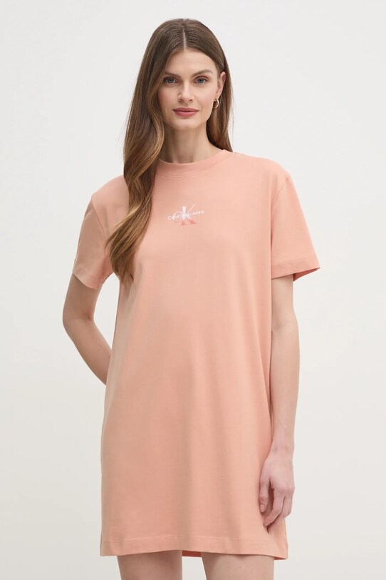 Сукня Calvin Klein Jeans casual помаранчевий J20J225273