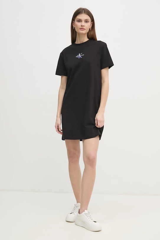 Calvin Klein Jeans sukienka z elastanem czarny J20J225273