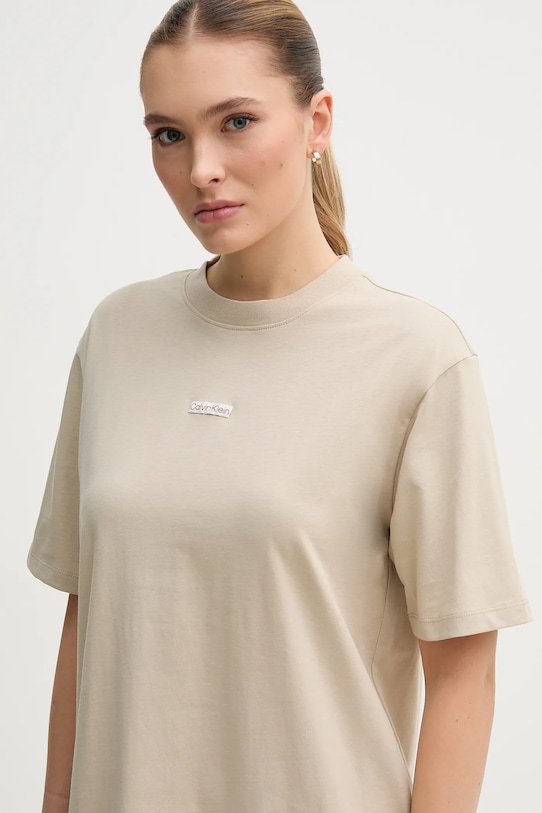 Calvin Klein Jeans rochie din bumbac bej J20J225289