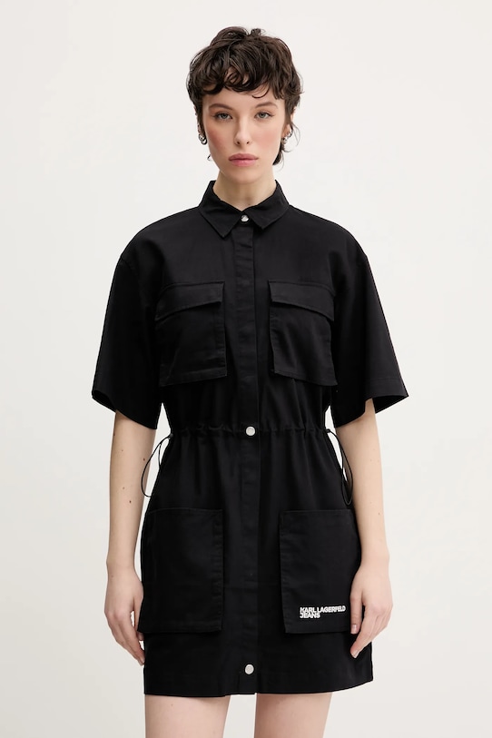 Karl Lagerfeld Jeans ruha rövid fekete A2W13017