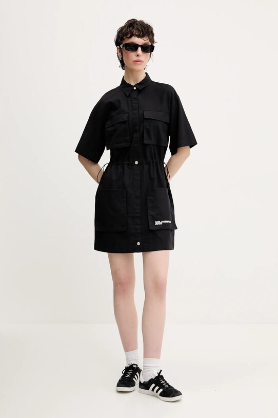 Karl Lagerfeld Jeans ruha A2W13017 fekete SS25