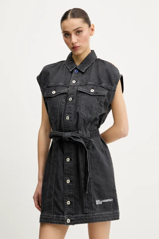 Traper haljina Karl Lagerfeld Jeans bez uzorka crna A2W13023