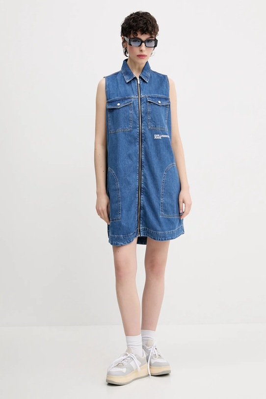 Rifľové šaty Karl Lagerfeld Jeans A2W13025 modrá SS25