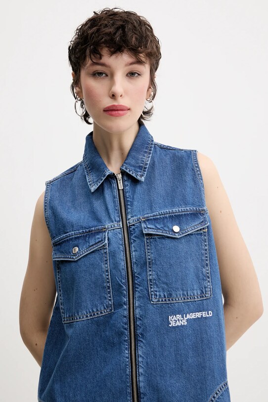 Karl Lagerfeld Jeans rochie din denim albastru A2W13025