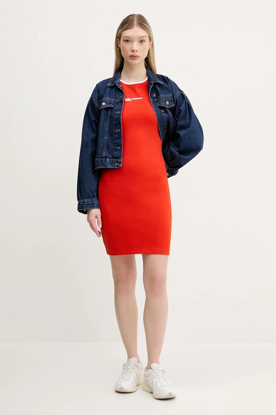 Karl Lagerfeld Jeans sukienka A2W13051 pomarańczowy SS25