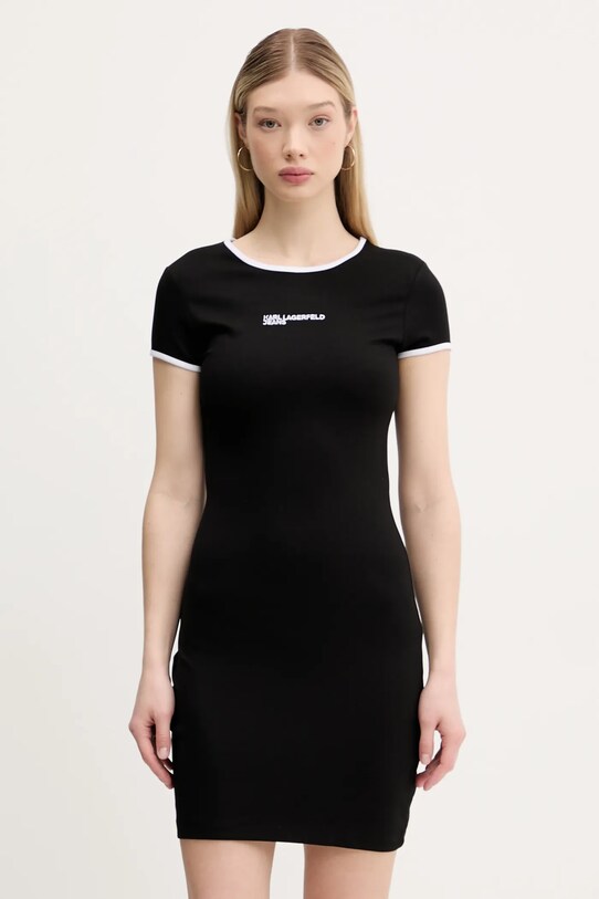Karl Lagerfeld Jeans rochie mini negru A2W13051