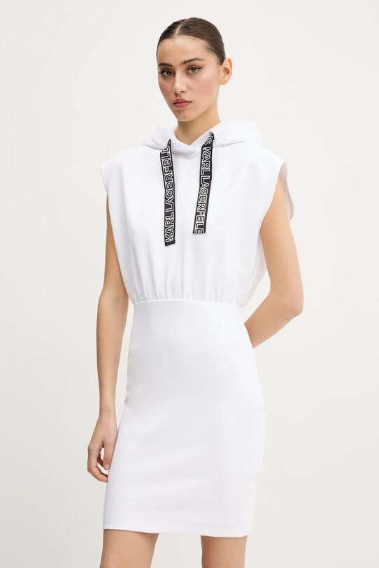 Бавовняна сукня Karl Lagerfeld Jeans casual білий A2W13033