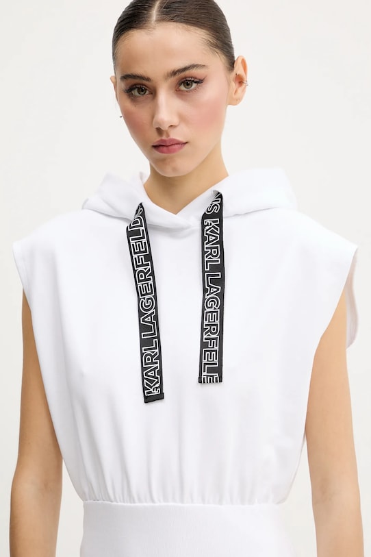 Бавовняна сукня Karl Lagerfeld Jeans білий A2W13033