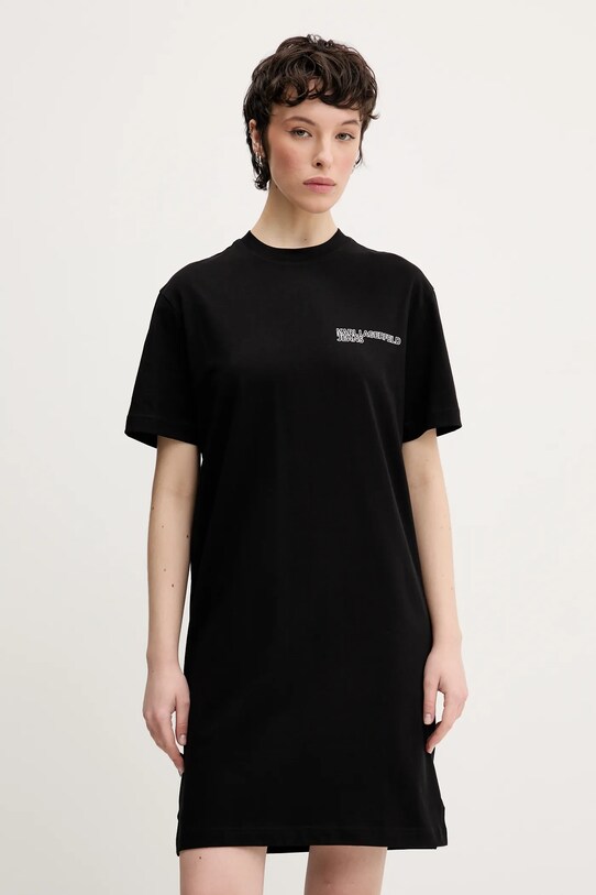 Одяг Бавовняна сукня Karl Lagerfeld Jeans A2W13036 чорний