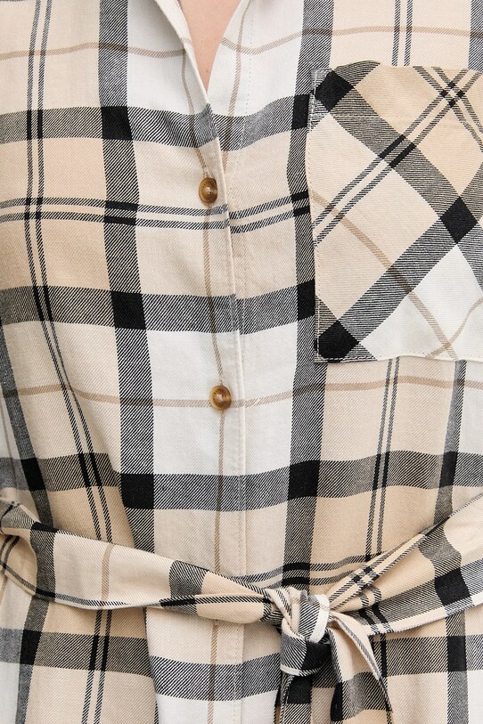 Šaty s prímesou ľanu Barbour Agnes LDR0890SN51 béžová