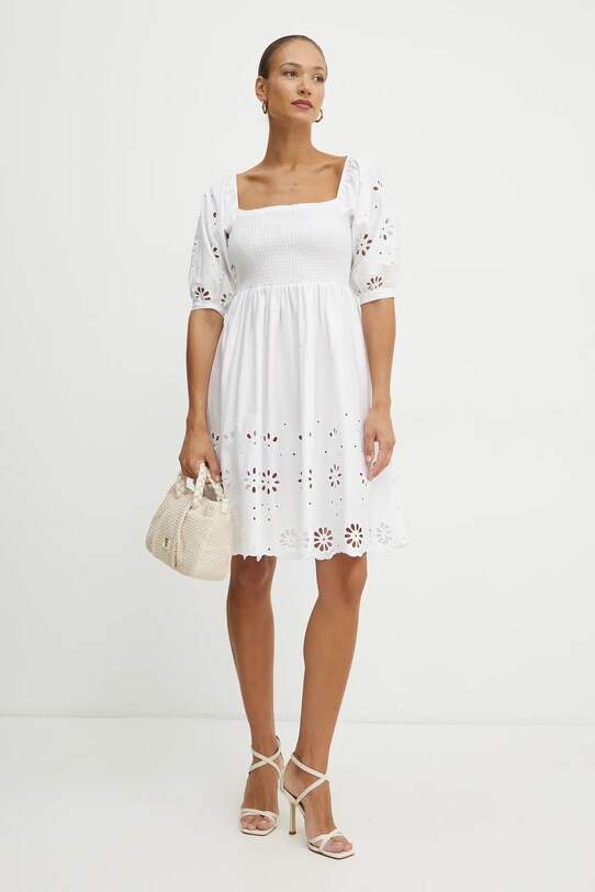 Fracomina rochie din bumbac FJ25SD1001W400E5 bej SS25