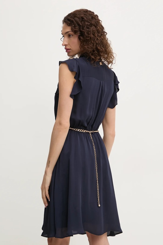 Îmbrăcăminte Fracomina rochie din amestec de mătase FR25SD1011W77401 bleumarin