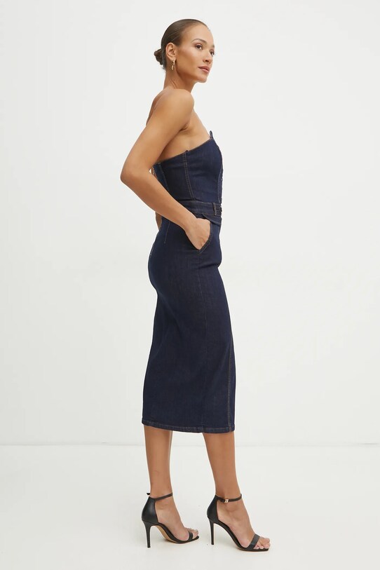 Fracomina rochie din bumbac FR25SD4010D46093 bleumarin SS25