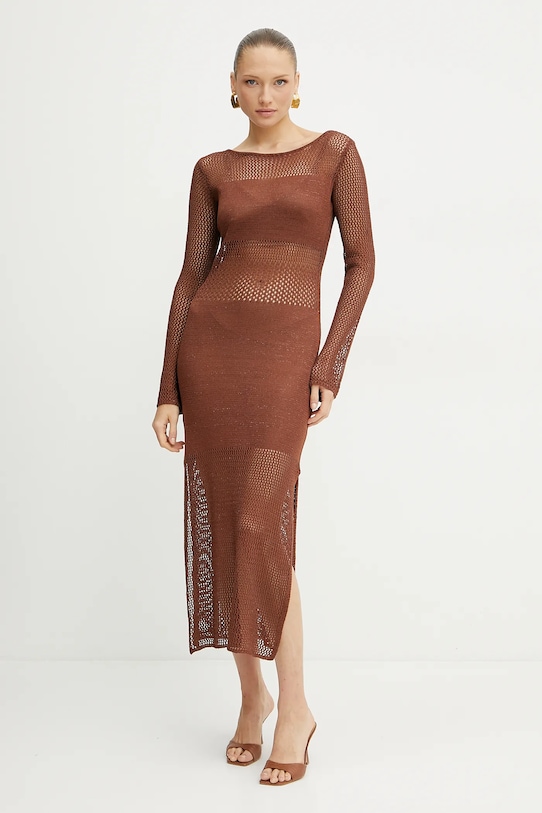 Fracomina rochie FS25SD5004K514O7 maro SS25