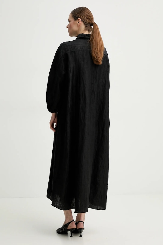 Îmbrăcăminte AERON rochie din in ANN DR578569 negru
