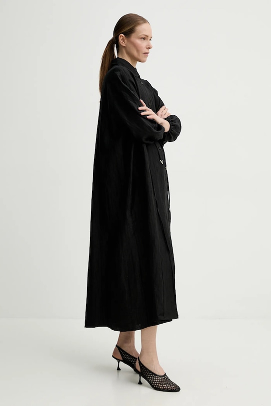 AERON rochie din in ANN negru DR578569