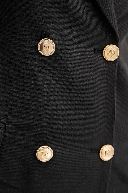 Elisabetta Franchi vászon ruha AB85352E2 fekete