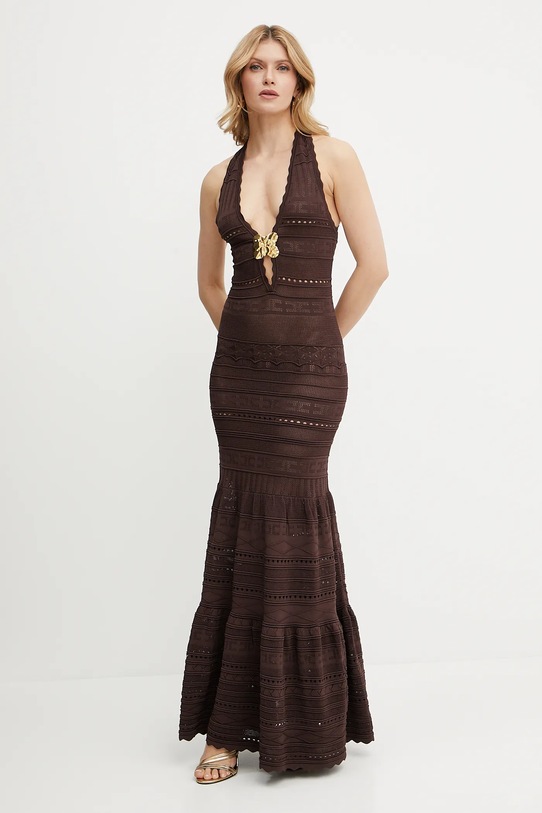 Šaty Elisabetta Franchi AM72S52E2 hnedá SS25