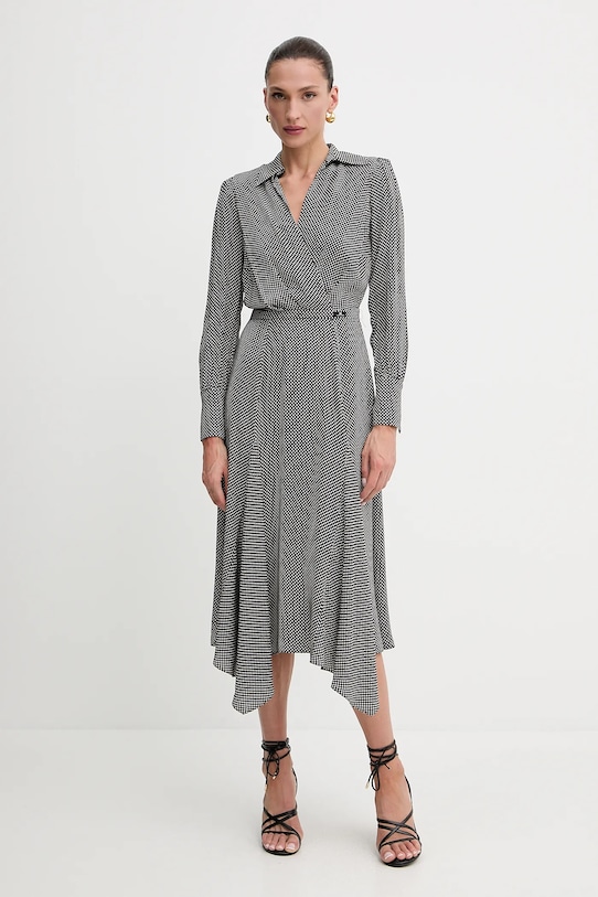 Šaty Elisabetta Franchi viskóza čierna AB86552E2