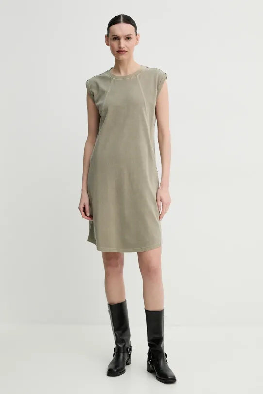 G-Star Raw rochie din bumbac mini verde D26081.C756