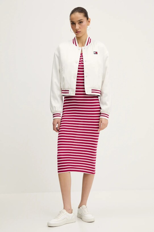 Tommy Jeans vestito in cotone DW0DW19477 rosa SS25