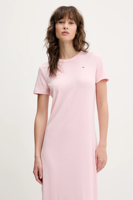 Šaty Tommy Jeans růžová DW0DW19721
