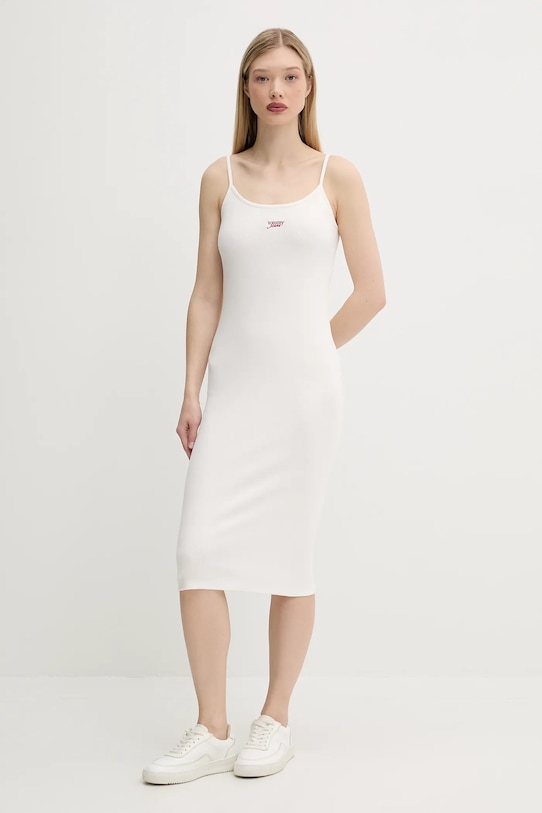 Tommy Jeans rochie midi bej DW0DW20330
