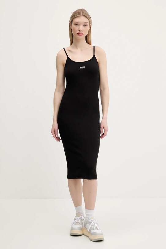 Рокля Tommy Jeans еластичен черен DW0DW20330