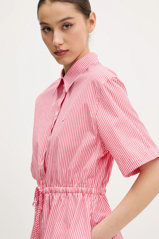 Tommy Jeans rochie din bumbac roz DW0DW20617