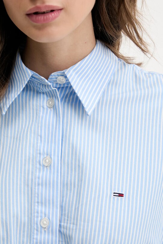 Tommy Jeans sukienka bawełniana DW0DW20617 niebieski