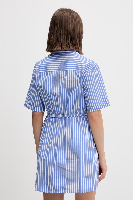 Дрехи Tommy Jeans рокля тип риза от памук DW0DW20617 син