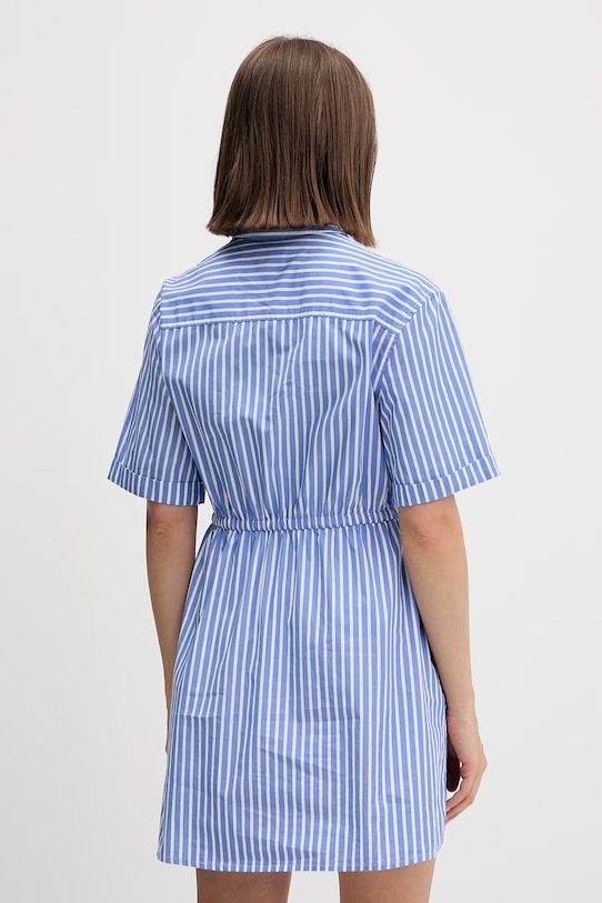 Дрехи Tommy Jeans рокля тип риза от памук DW0DW20617 син