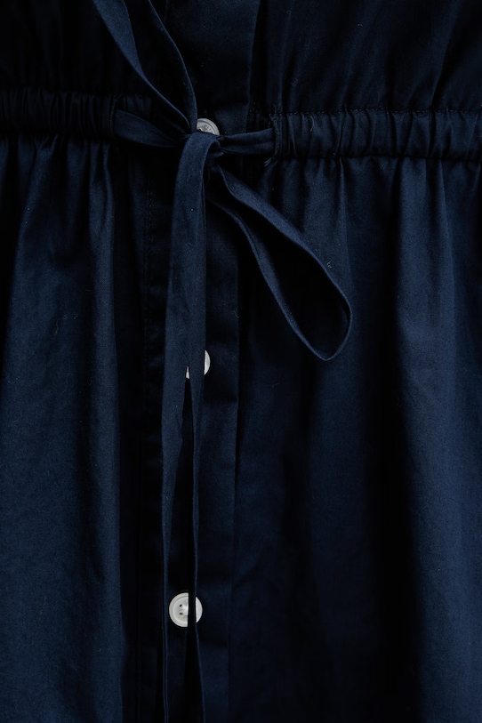 Tommy Jeans košeľové šaty bavlnené DW0DW20617 tmavomodrá