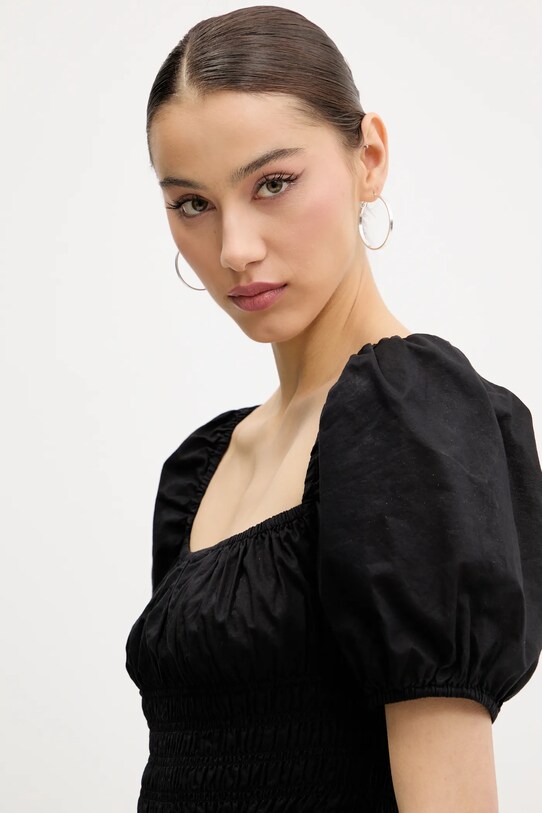 Tommy Jeans rochie din bumbac negru DW0DW21334