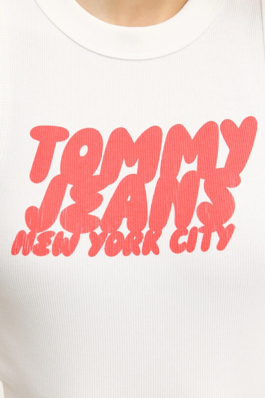 Рокля Tommy Jeans DW0DW21351 бял