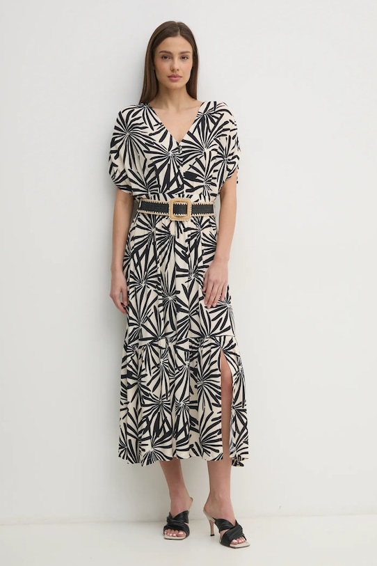 Šaty La Petite Française ROMUALD kvetinový čierna PFROMUALD