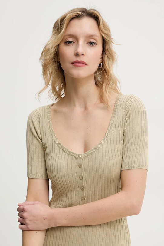 Платье с примесью шелка Herskind Mira бежевый 5536106