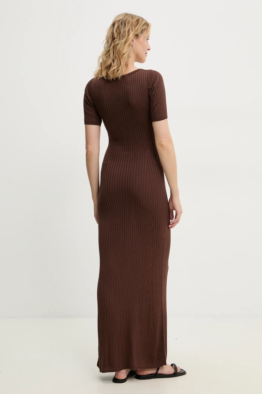 Odzież Herskind sukienka z domieszką jedwabiu Mira 5536106 brązowy