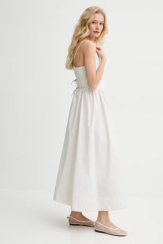 Herskind rochie din bumbac Miranda bej 5571172